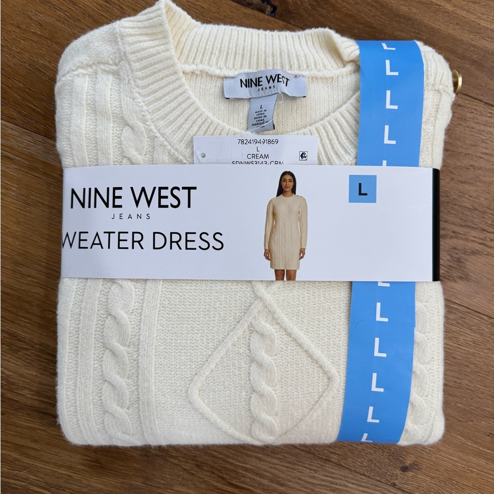 Nine West Cream Cable Knit Sweater